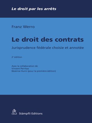 cover image of Le droit des contrats